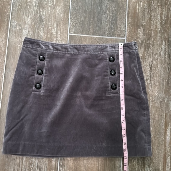 Banana Republic Vintage Velvet Grey Mini Skirt Holiday 08 Collection Sz 12 - Picture 10 of 10